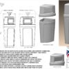 corner garbage can with lid​